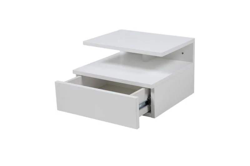 Szafka Nocna Wisząca MEBLIVA Ashlan MDF, 35x32 cm - Biała