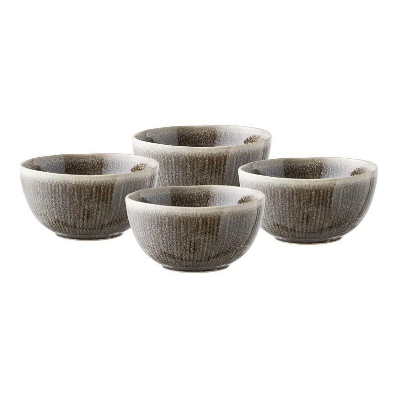Zestaw 4 Misek MEBLIVA Viola Ceramiczne Do Zupy - Szary