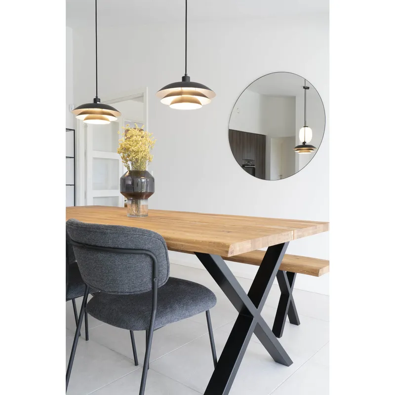 Lustro MEBLIVA Jersey Okrągłe, Nowoczesne, Średnica 80 cm - Czarne