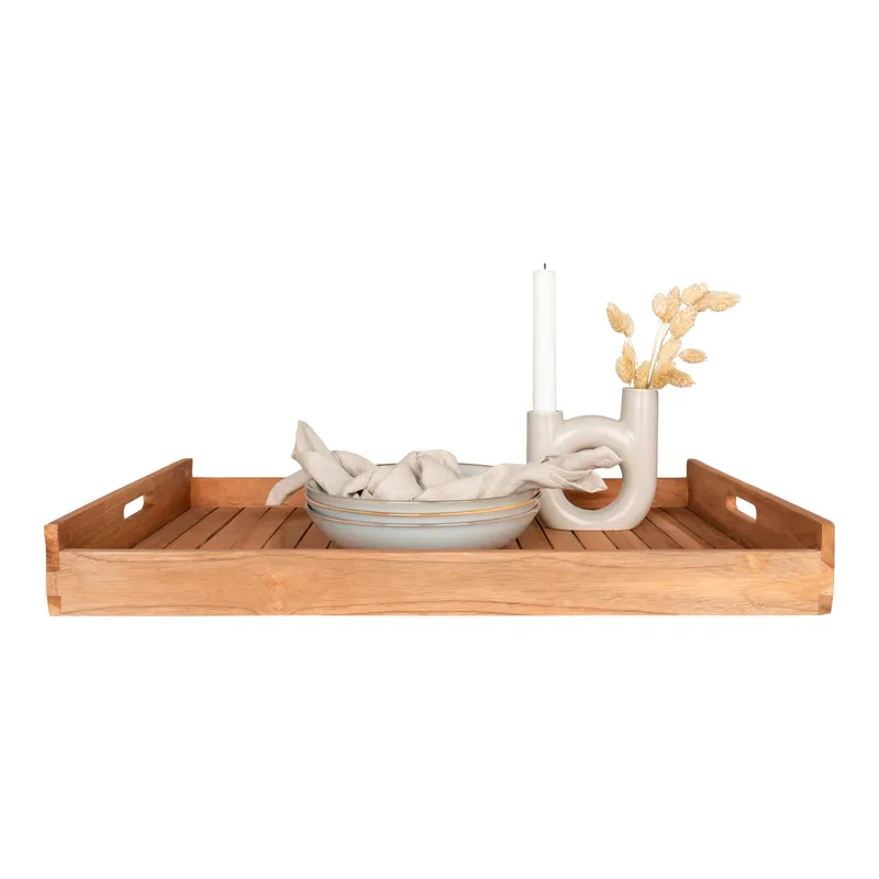 Taca MEBLIVA Faro 58x38cm Drewno Tekowe - Naturalny