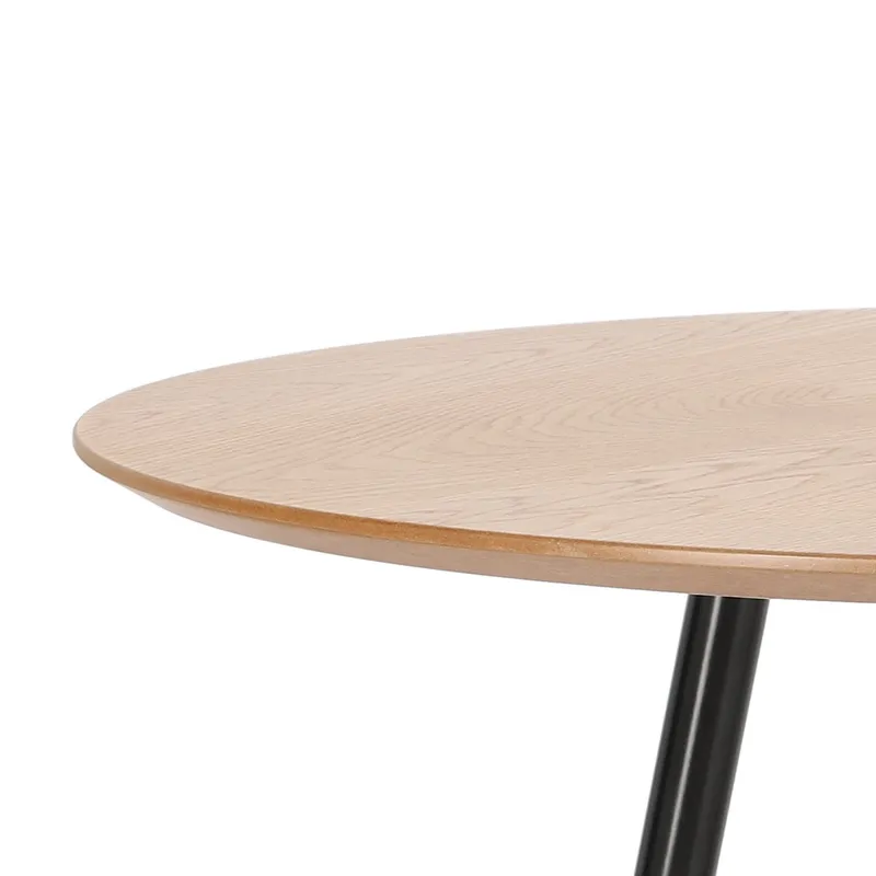 Stół MEBLIVA Sottile 80cm, Okrągły, Płyta Laminowana - Naturalny