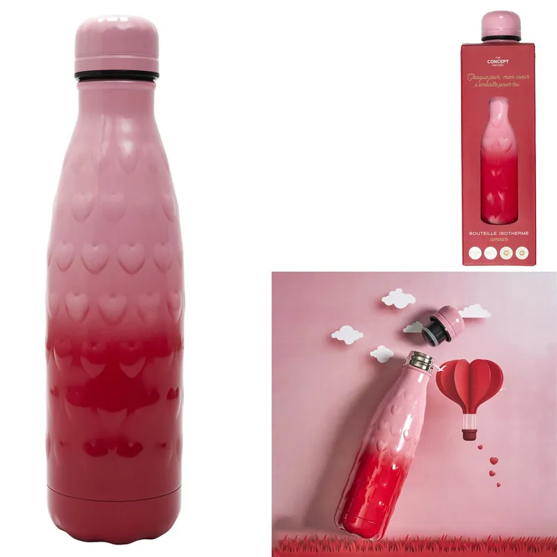 Butelka Termiczna MEBLIVA 500ml Ze Stali Nierdzewnej - Różowa