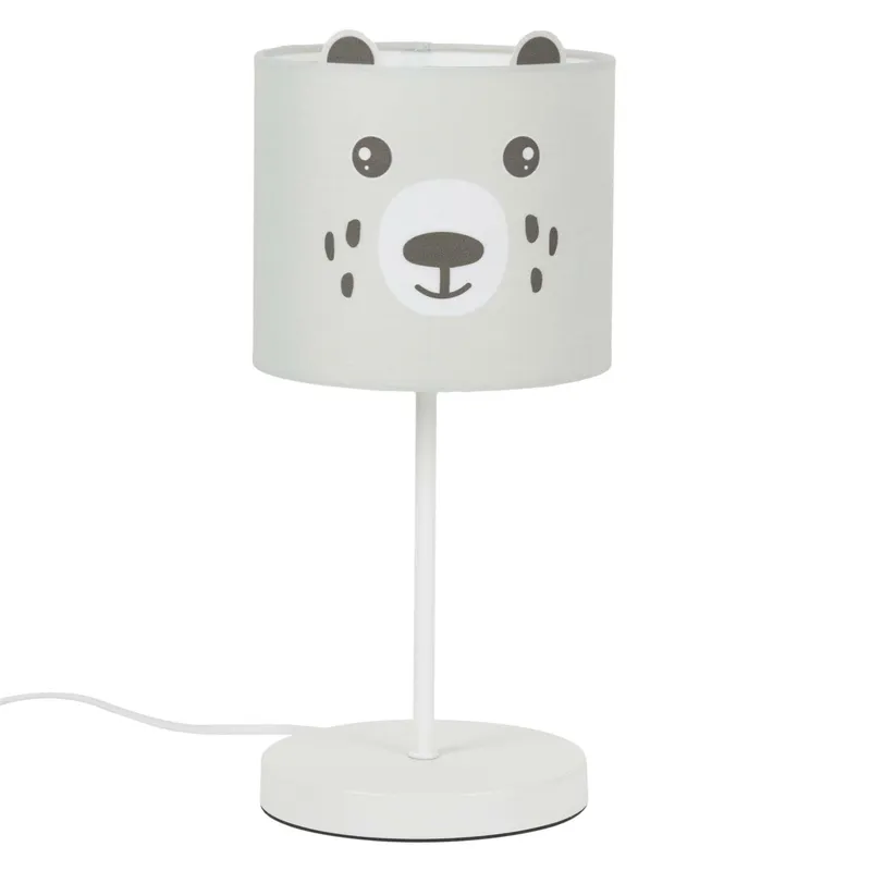Lampka Nocna Stołowa MEBLIVA Panda, Metal, 36 cm - Biała