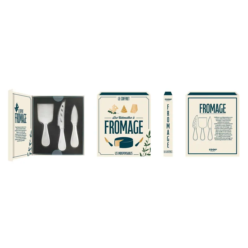 Zestaw Noży Do Sera MEBLIVA Le Coffret, Stal Nierdzewna - Beżowy