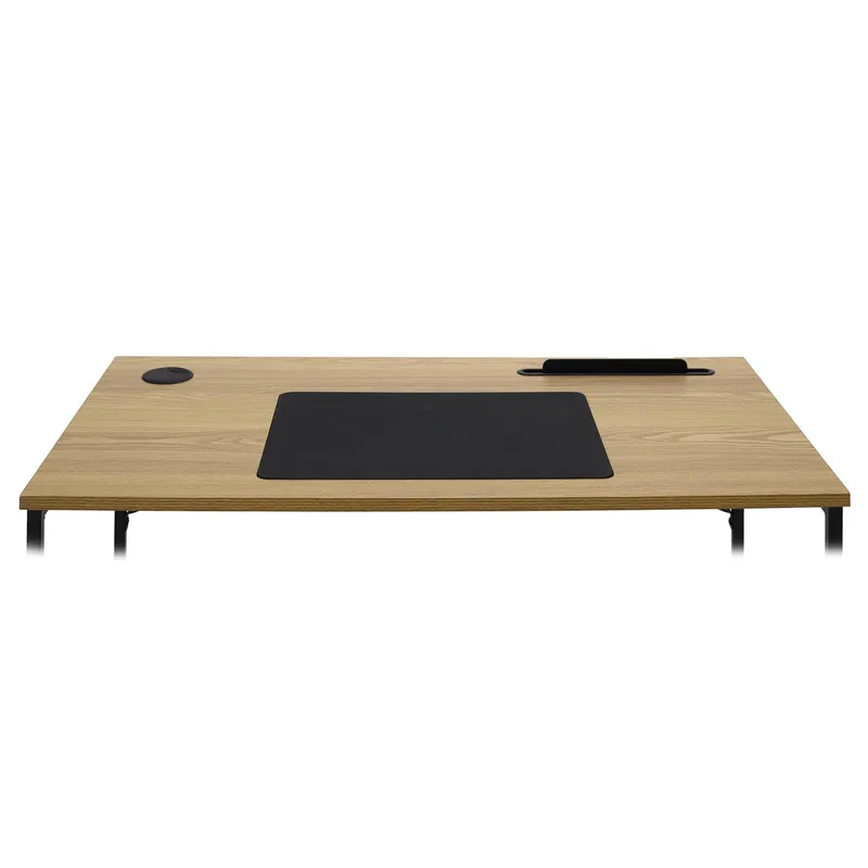 Biurko MEBLIVA Link, Płyta MDF, Loftowy Styl - Naturalny/Czarny