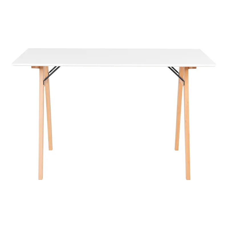 Biurko MEBLIVA Vojens Skandynawskie 120x60 cm - Białe