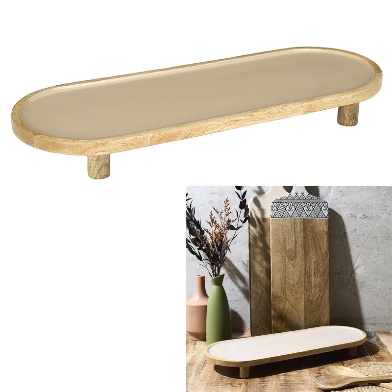 Taca Dune MEBLIVA Drewno Mango 50cm - Naturalny