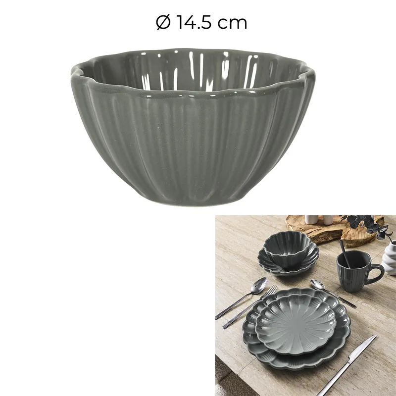 Miseczka MEBLIVA Calista, Ceramika Szkliwiona 550ml - Szara