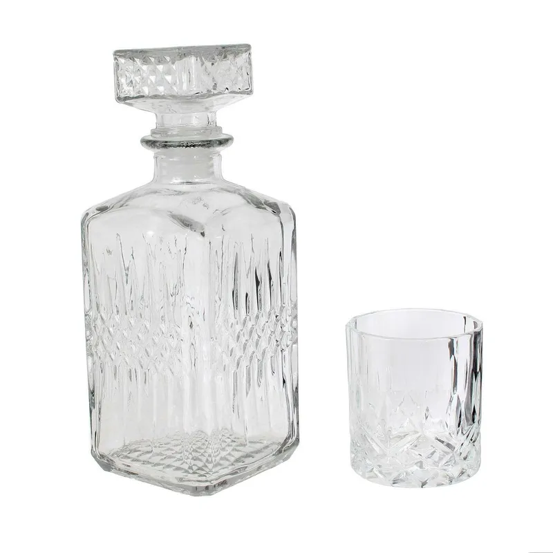 Zestaw Do Whisky MEBLIVA Verre Karafka I 4 Szklanki - Transparentny