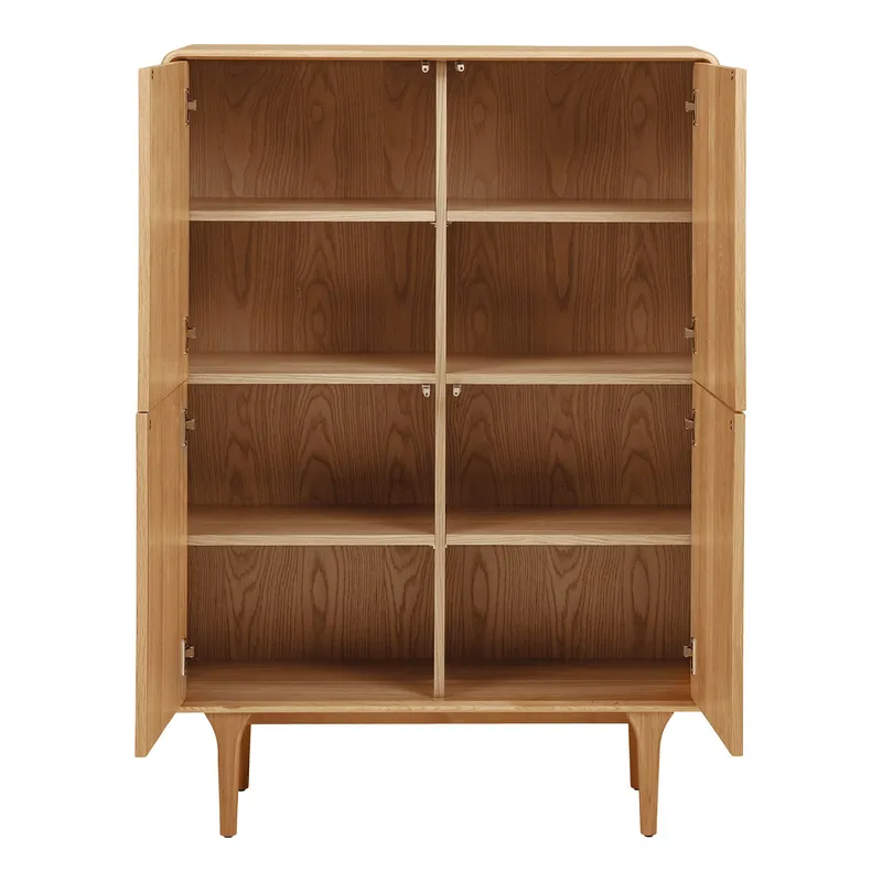 Komoda MEBLIVA Darwin Skandynawska 100x40x140 cm - Naturalny Dąb