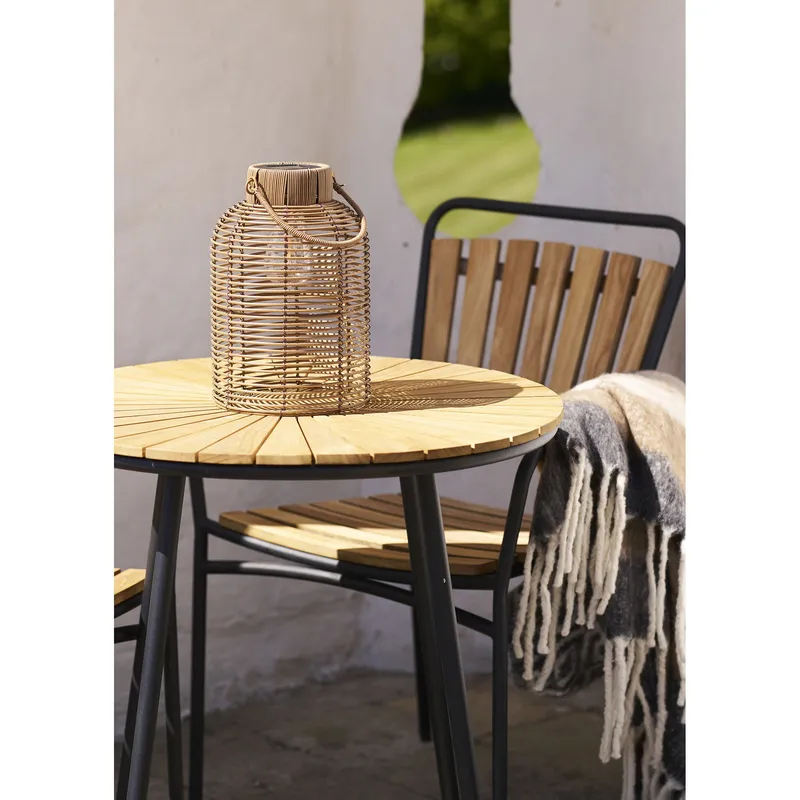 Lampion Ogrodowy MEBLIVA Brentford, Solarny, Rattan - Brązowy
