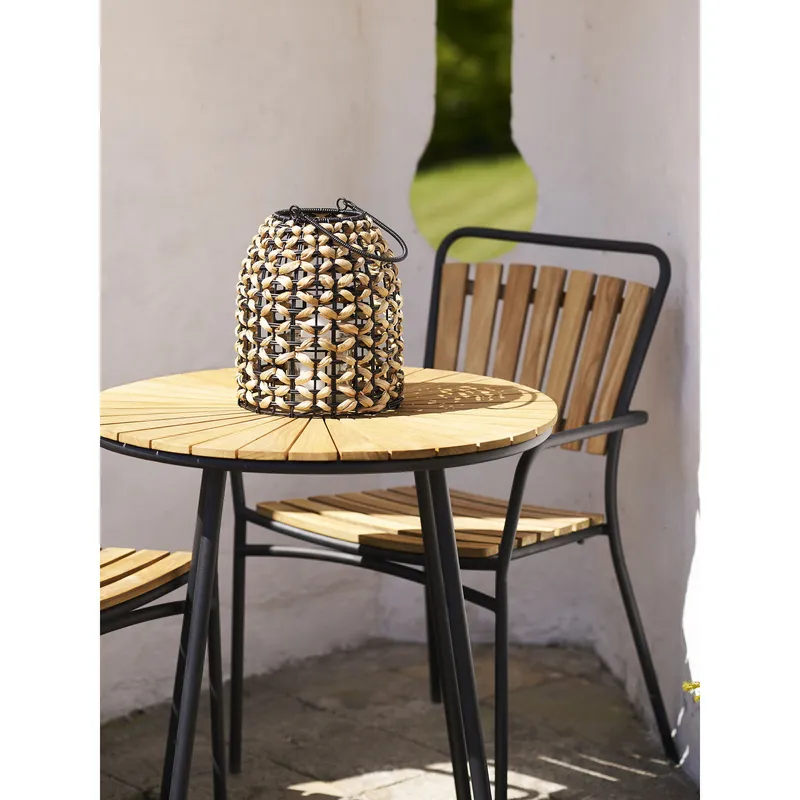 Lampion Ogrodowy MEBLIVA Pinto, Rattan, Boho - Naturalny