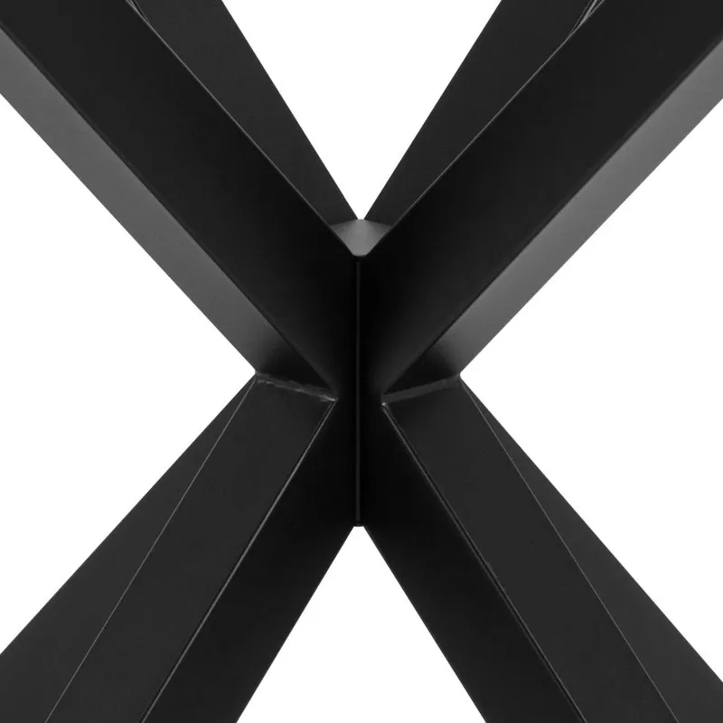 Stół MEBLIVA Heaven Okrągły Szklany 119 cm - Czarny