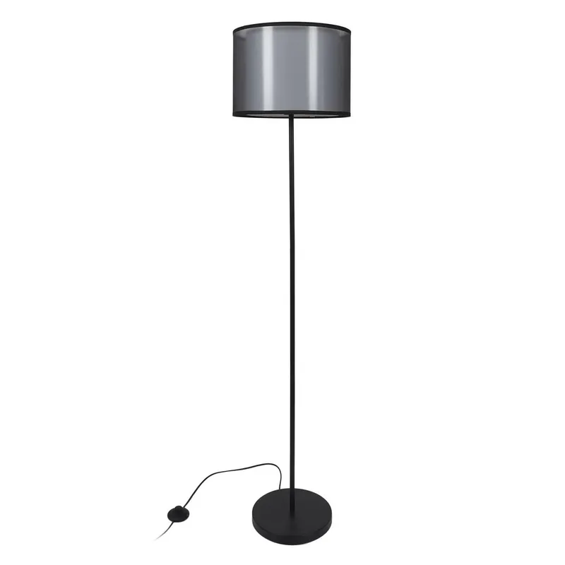 Lampa Podłogowa MEBLIVA Shade, Tkanina Nowoczesna - Czarna