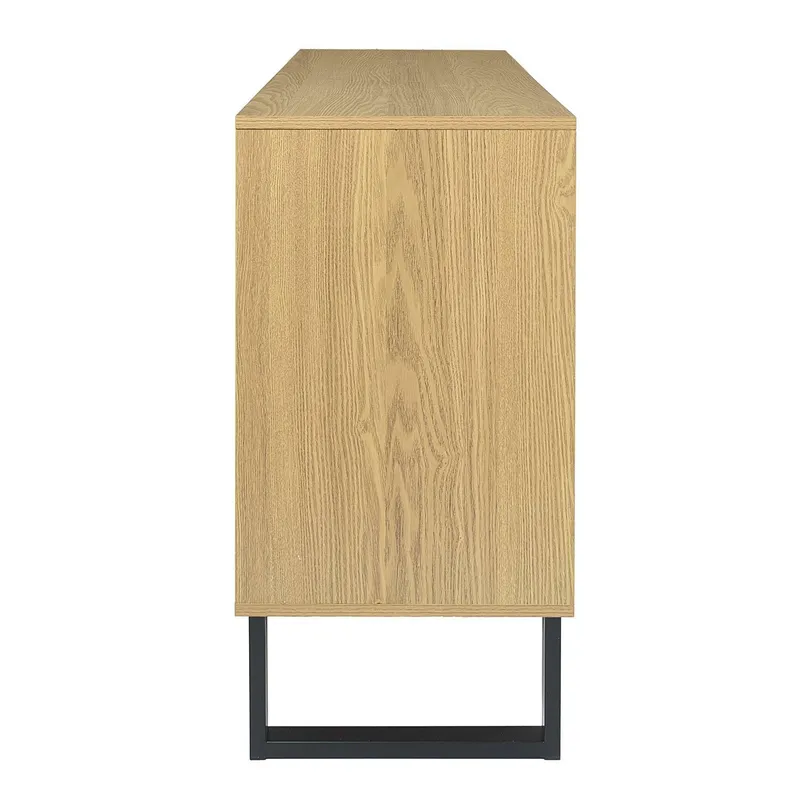 Komoda MEBLIVA Calypso 120 cm MDF Boho - Dąb/Czarna
