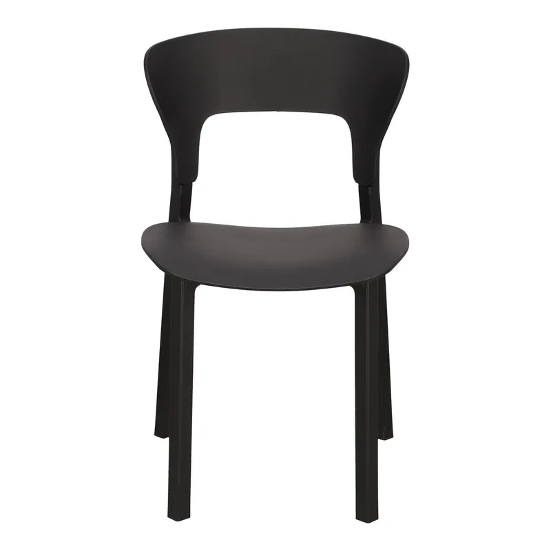 Krzesło MEBLIVA Kabru Z Tworzywa Nowoczesne Minimalistyczne - Czarne