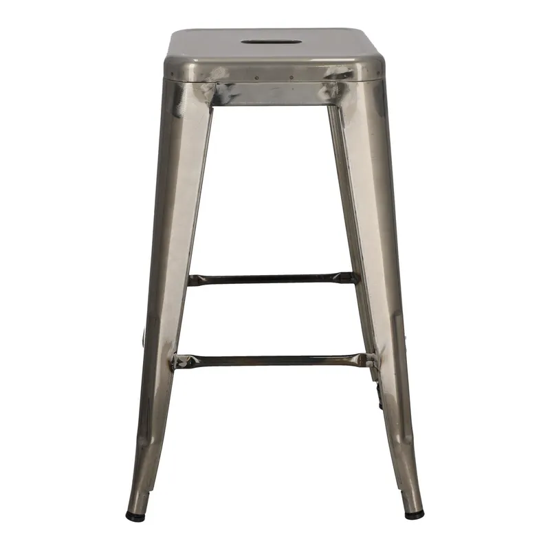 Hoker Barowy MEBLIVA Paris 66cm Metal Nowoczesny - Czarny