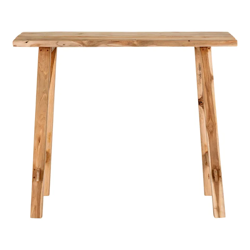 Konsola MEBLIVA Girona Drewno Tekowe Naturalne - 90x80 cm