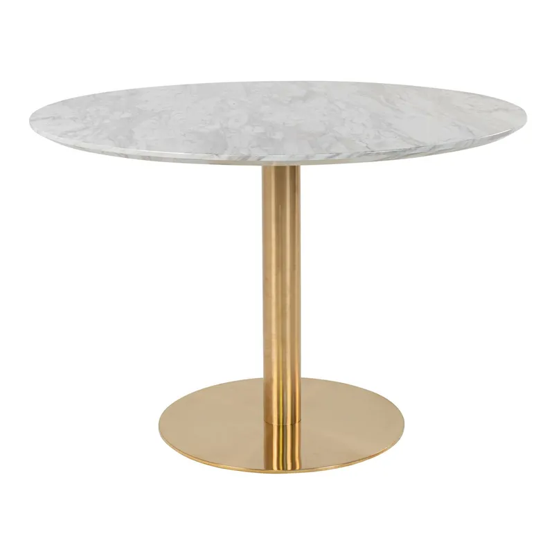 Stół MEBLIVA Bolzano Okrągły 110cm Glamour - Złoty