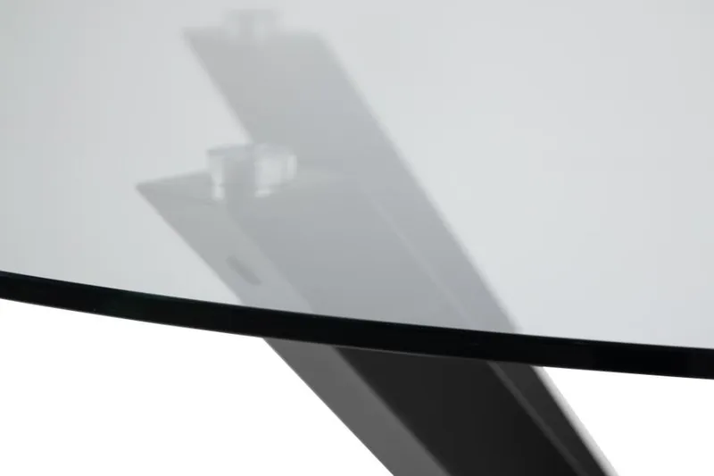 Stół MEBLIVA Heaven Okrągły Szklany 119 cm - Czarny