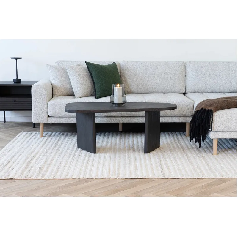 Stolik Kawowy MEBLIVA Melo 50x100cm Drewno - Brązowy Ciemny