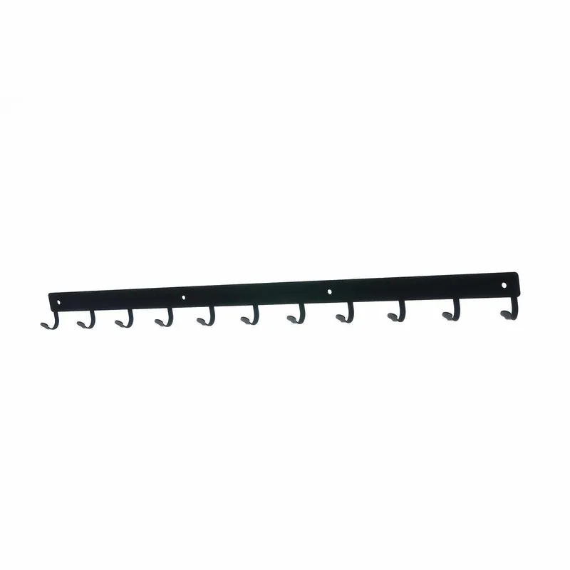Wieszak Ścienny MEBLIVA Listwa Hakowa 80 cm Metal - Czarny
