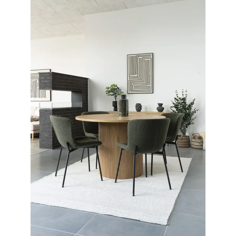 Wazon Ceramiczny MEBLIVA 30cm, Ceramika, Nowoczesny - Zielono-Brązowy