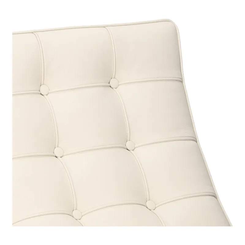 Fotel MEBLIVA BA1 Skóra Naturalna Minimalistyczny Design - Biały