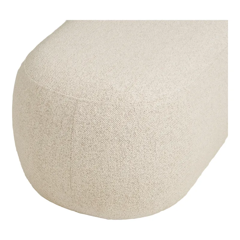 Ławka MEBLIVA Blossomville Bouclé 100 cm - Piaskowa