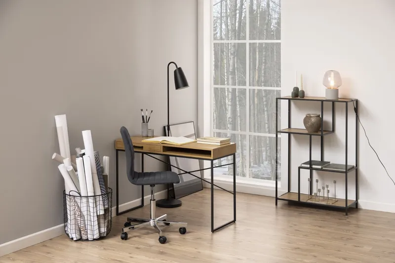 Biurko MEBLIVA Seaford 110 cm Z Szufladą, Styl Holenderski - Naturalny