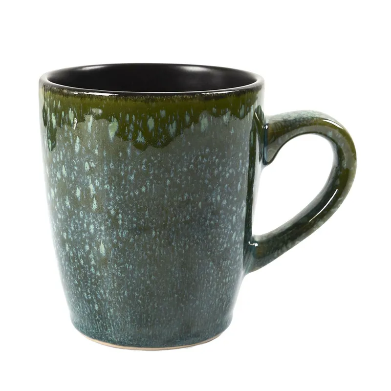 Kubek Ceramiczny MEBLIVA Elia 300 ml, Nowoczesny Design - Zielony