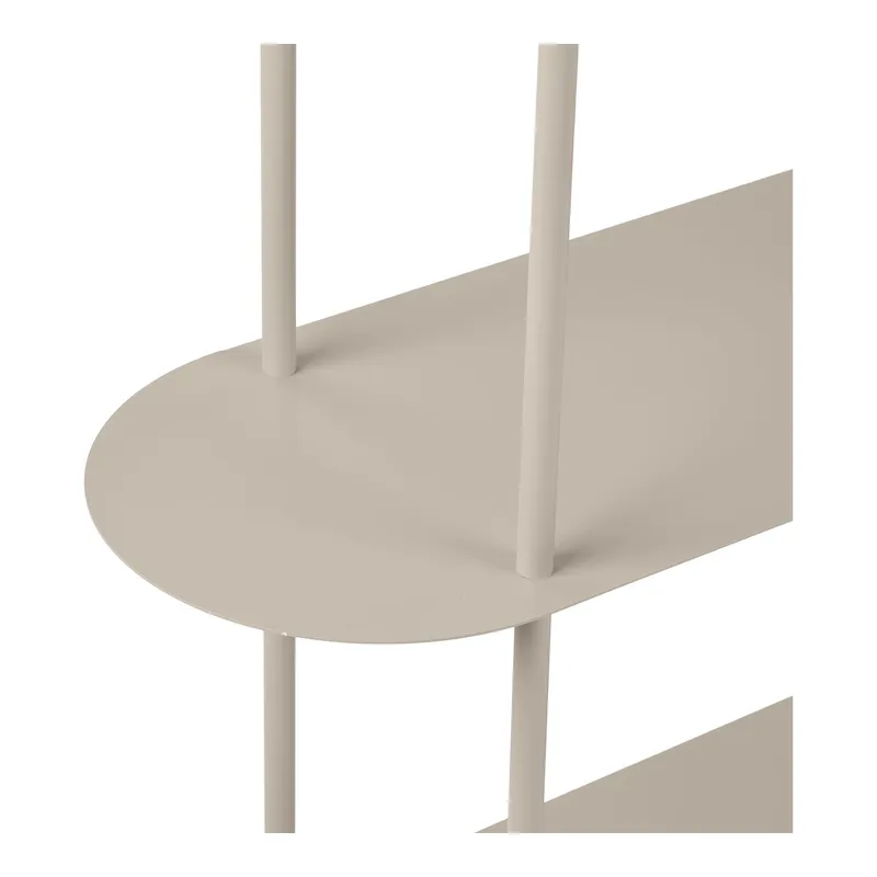 Regał MEBLIVA Rieti 5 Półek Metal Asymetryczny 139 cm - Piaskowy
