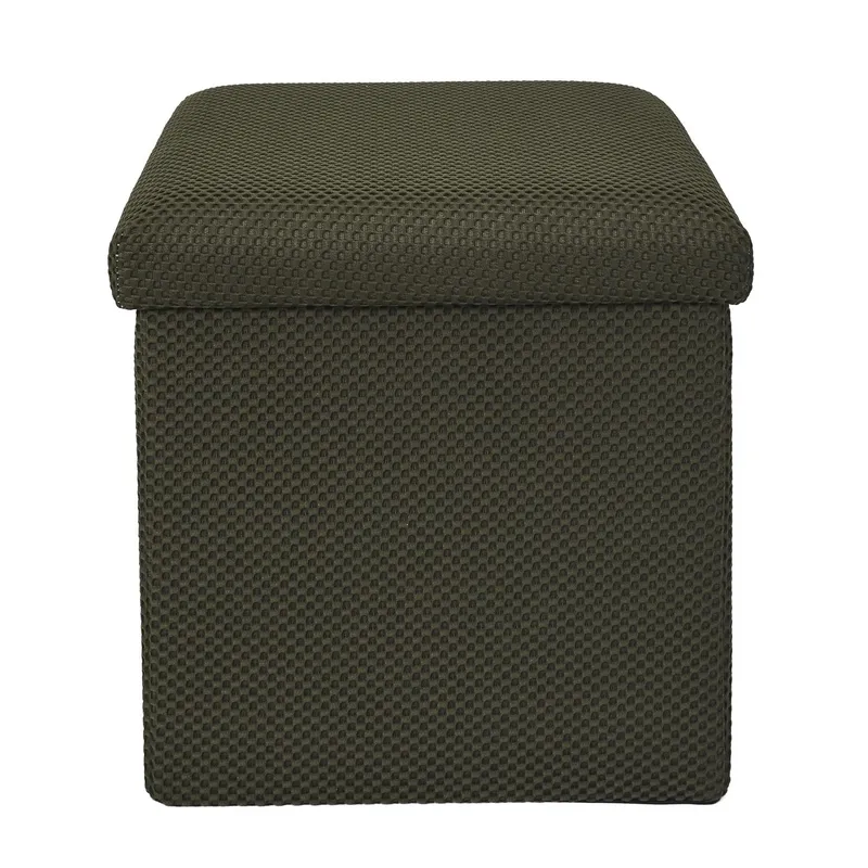 Pufa MEBLIVA Vels Atom Tkanina 38x38 cm Nowoczesna - Khaki