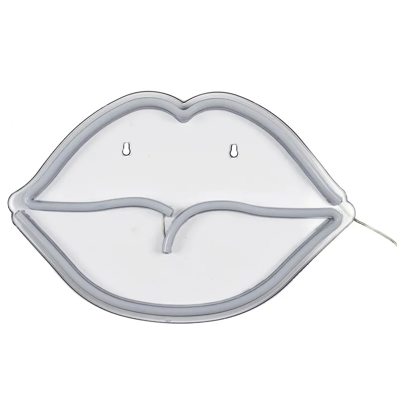 Lampa Dekoracyjna MEBLIVA USTA Neon LED, Nowoczesna - Biały