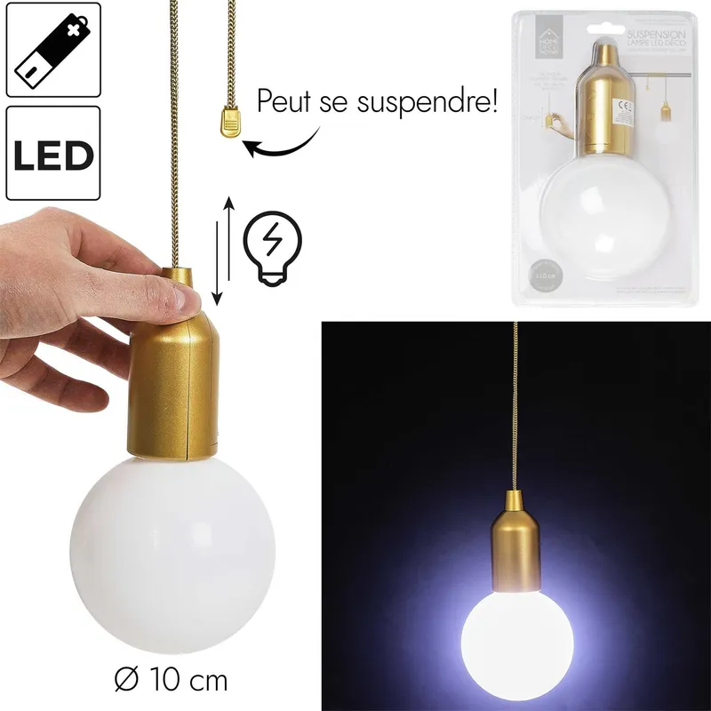Lampa Wisząca MEBLIVA Żarówka Dekoracyjna LED - Złota