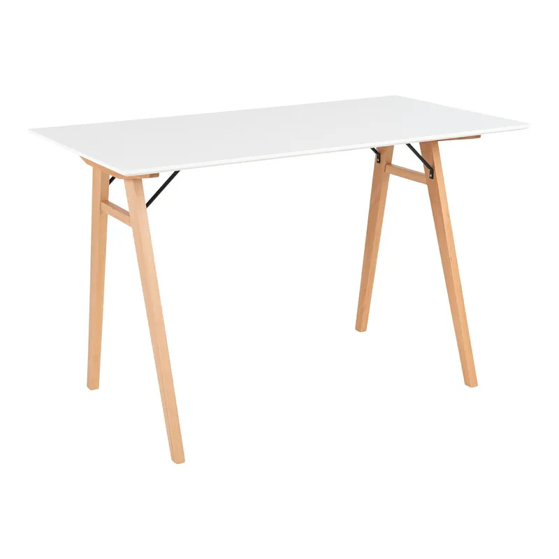 Biurko MEBLIVA Vojens Skandynawskie 120x60 cm - Białe