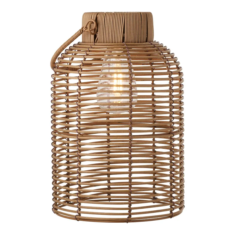 Lampion Ogrodowy MEBLIVA Brentford, Solarny, Rattan - Brązowy
