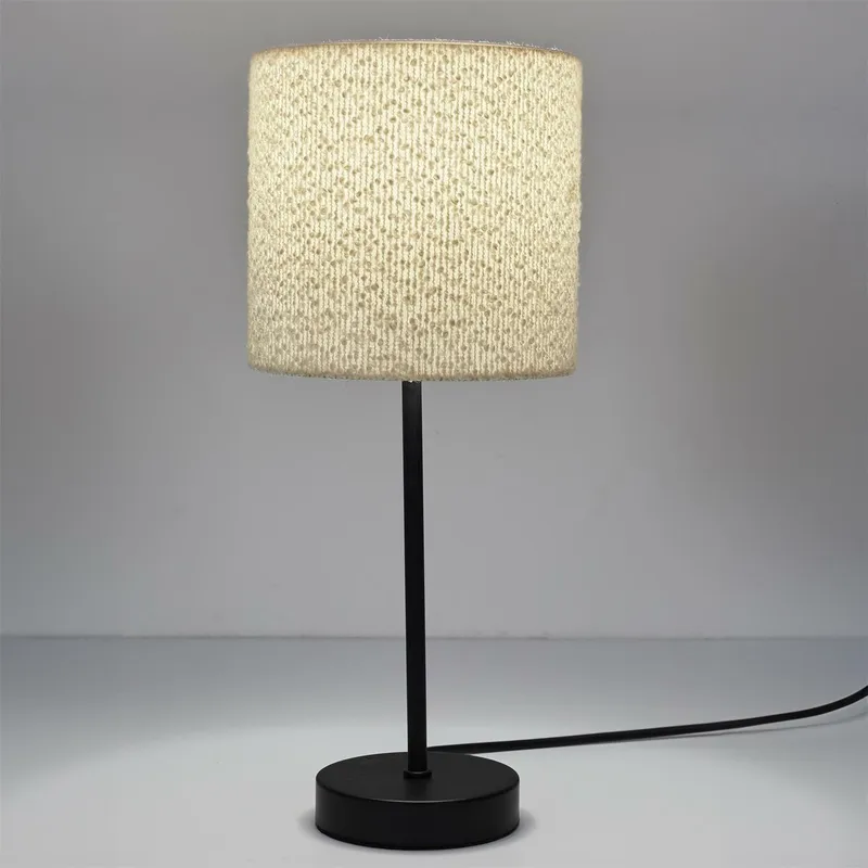 Lampa Stołowa MEBLIVA Boucle Skandynawska - Biała