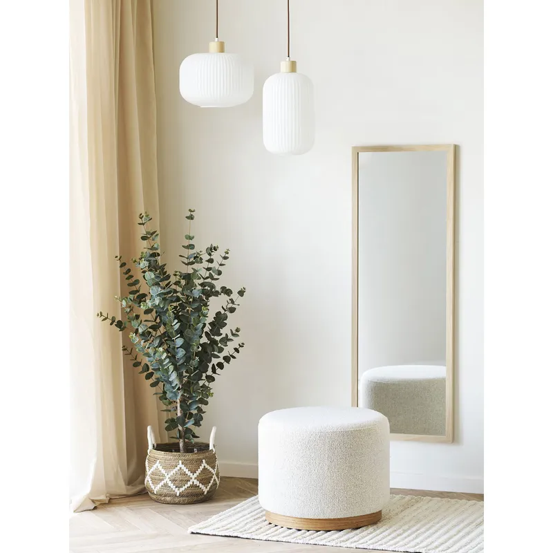 Lustro Ścienne MEBLIVA Scottsdale Naturalne, Drewniana Rama 45x110 cm