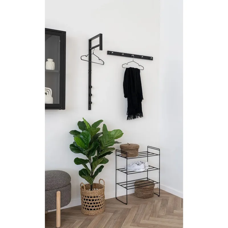 Wieszak Ścienny MEBLIVA Trento, Metalowy 82 cm - Czarny