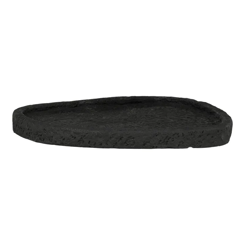 Taca Dekoracyjna MEBLIVA Cement Owalny 26,5x26cm - Czarny