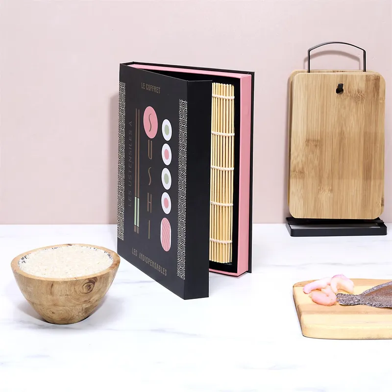 Zestaw Do Sushi MEBLIVA Le Coffret, Stal Nierdzewna I Bambus - Czarny