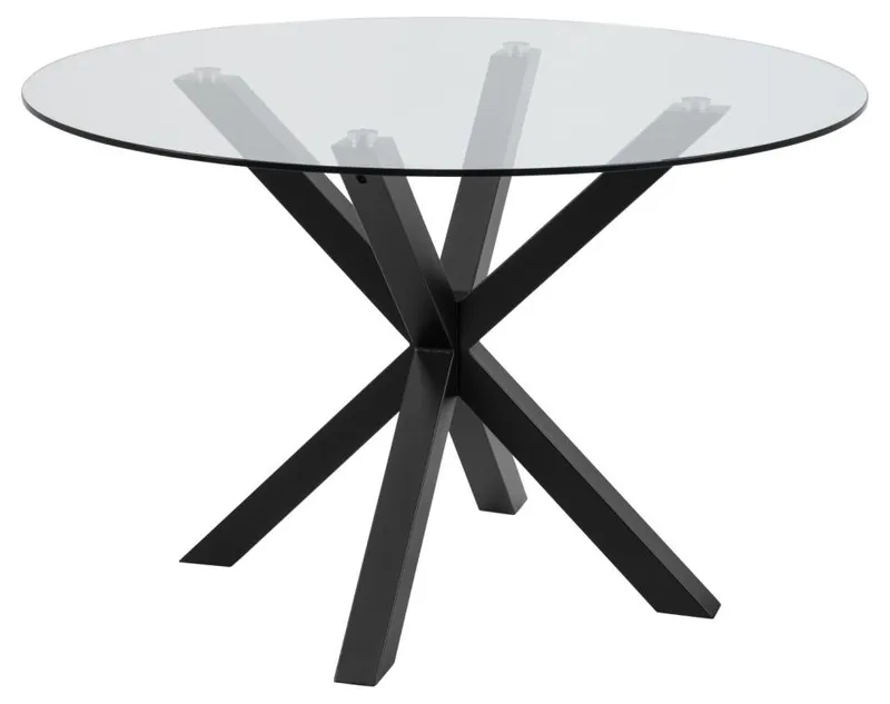 Stół MEBLIVA Heaven Okrągły Szklany 119 cm - Czarny