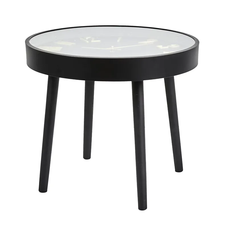Stolik Kawowy MEBLIVA Telis Metal 50 cm - Czarny