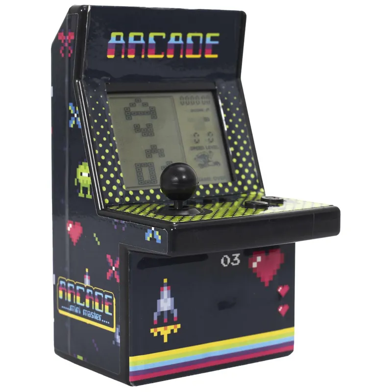 Mini Automat Arcade MEBLIVA 26 Gier - Tworzywo ABS, Czarny