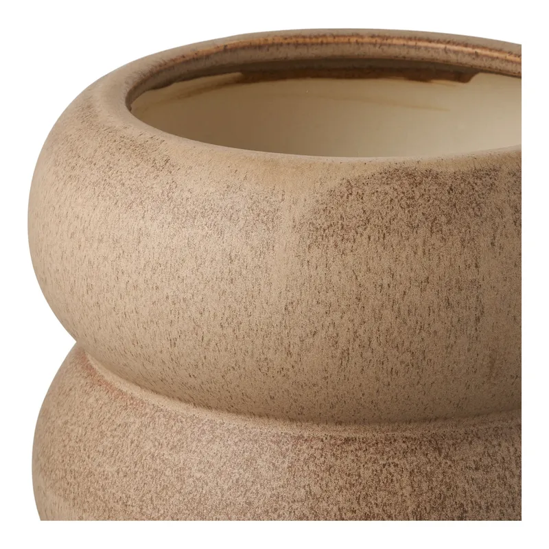 Doniczka Ceramiczna MEBLIVA Okrągła 19 cm - Brązowa