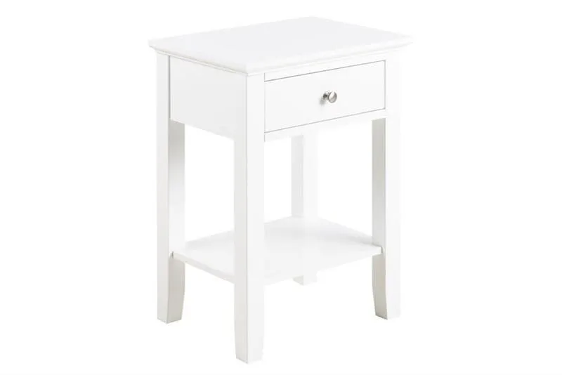 Szafka Nocna MEBLIVA Linnea, MDF, 45 cm - Biała