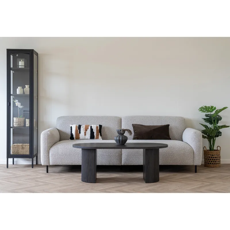Sofa MEBLIVA Salvador Bouclé Skandynawska 228 cm - Beżowa