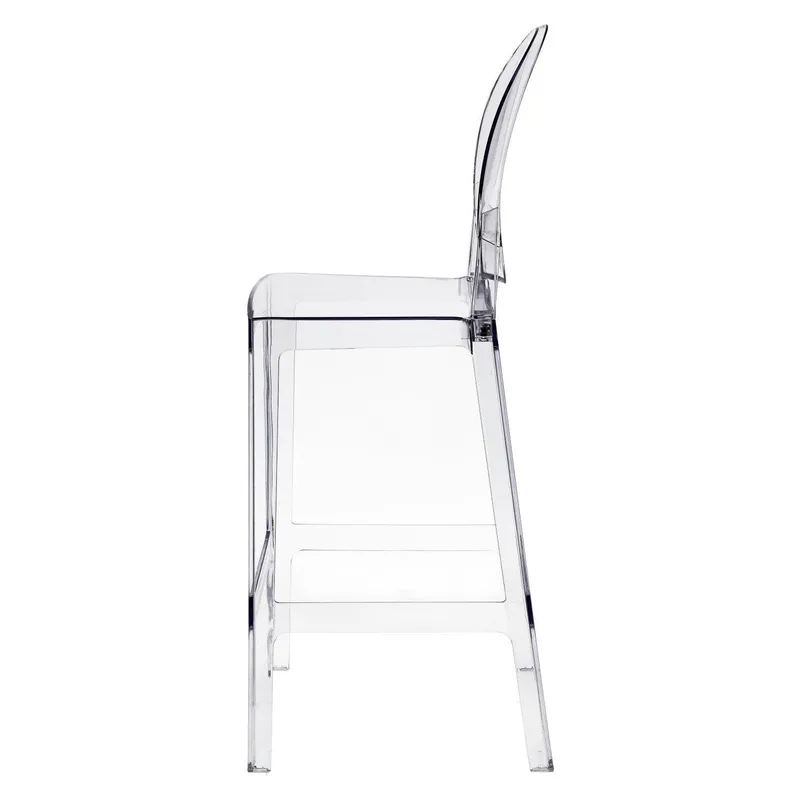 Stołek Barowy MEBLIVA Viki Transparentny, Polipropylen - 75 cm