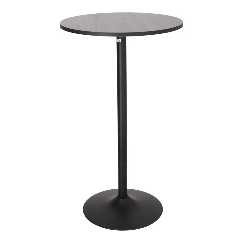 Stół Barowy MEBLIVA Hvar Drewniano-Metalowy 60 cm - Czarny